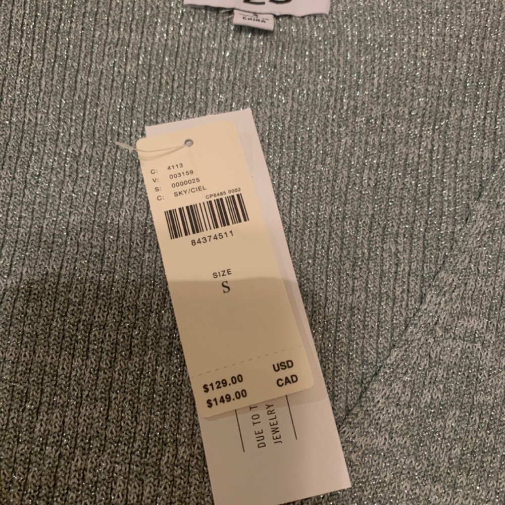 525 Wrap Silver Shine Sweater- NWT - Small - Picture 2 of 3